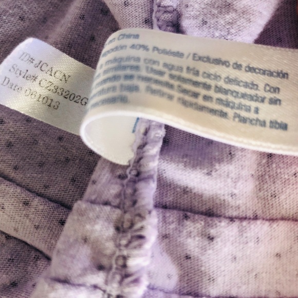 Nightgown Pullover Purple Polka Dot Short Sleeves CELESTIAL DREAMS - Picture 10 of 11